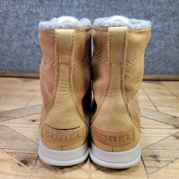 Sorel Explorer Joan Women's 7 Felt Boots Tan Gray Suede Waterproof NL3423-224 - Picture 7 of 13
